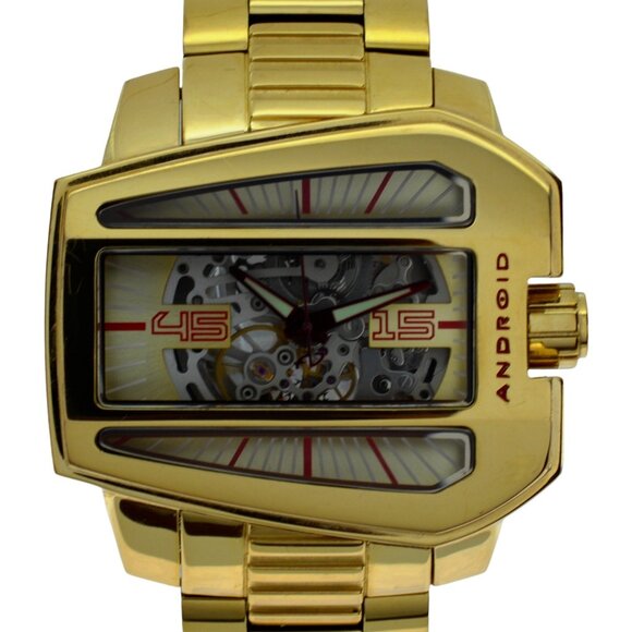 Android 53mm Gold Concept Skeleton Watch! Seagull TY2809 Limited 300 Ref: AD710! - Picture 1 of 11